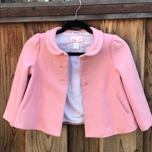 Janie and Jack collection, girls 6, pink wool coat